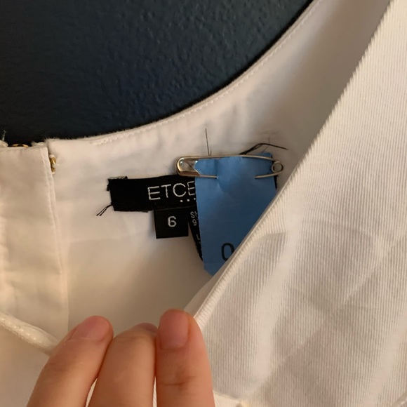 Ecetera White Ruffle Dress Size 6 - Picture 3 of 3